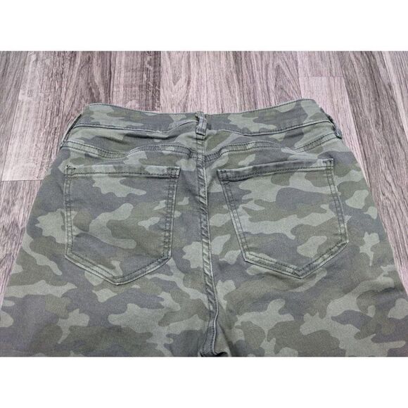 (3/$35) Old Navy Womens Size 4 Camouflage Camo Rockstar Olive Green Skinny Jeans - Picture 3 of 10